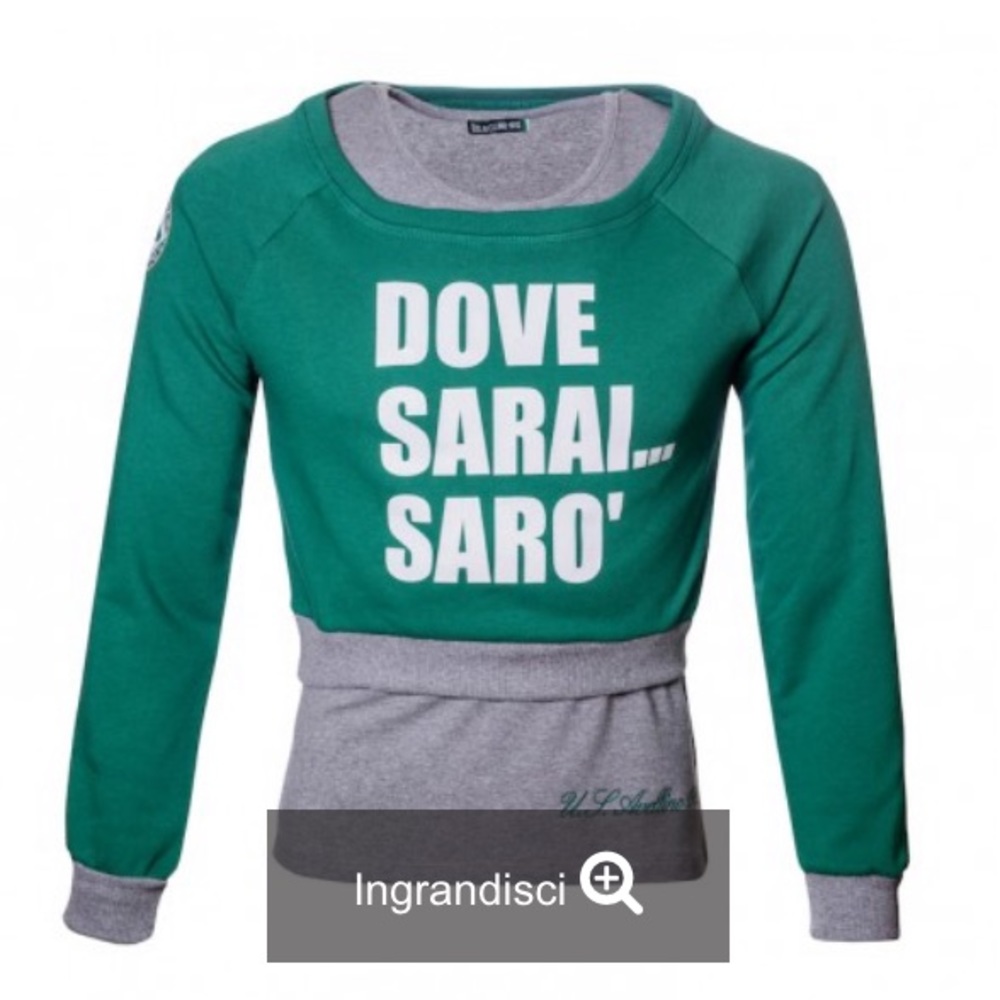 Italian soccer crop sweater